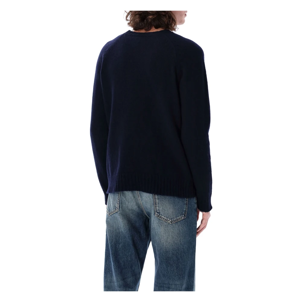 Valentino Garavani Wol VLogo Borduurwerk Sweater Blue Heren
