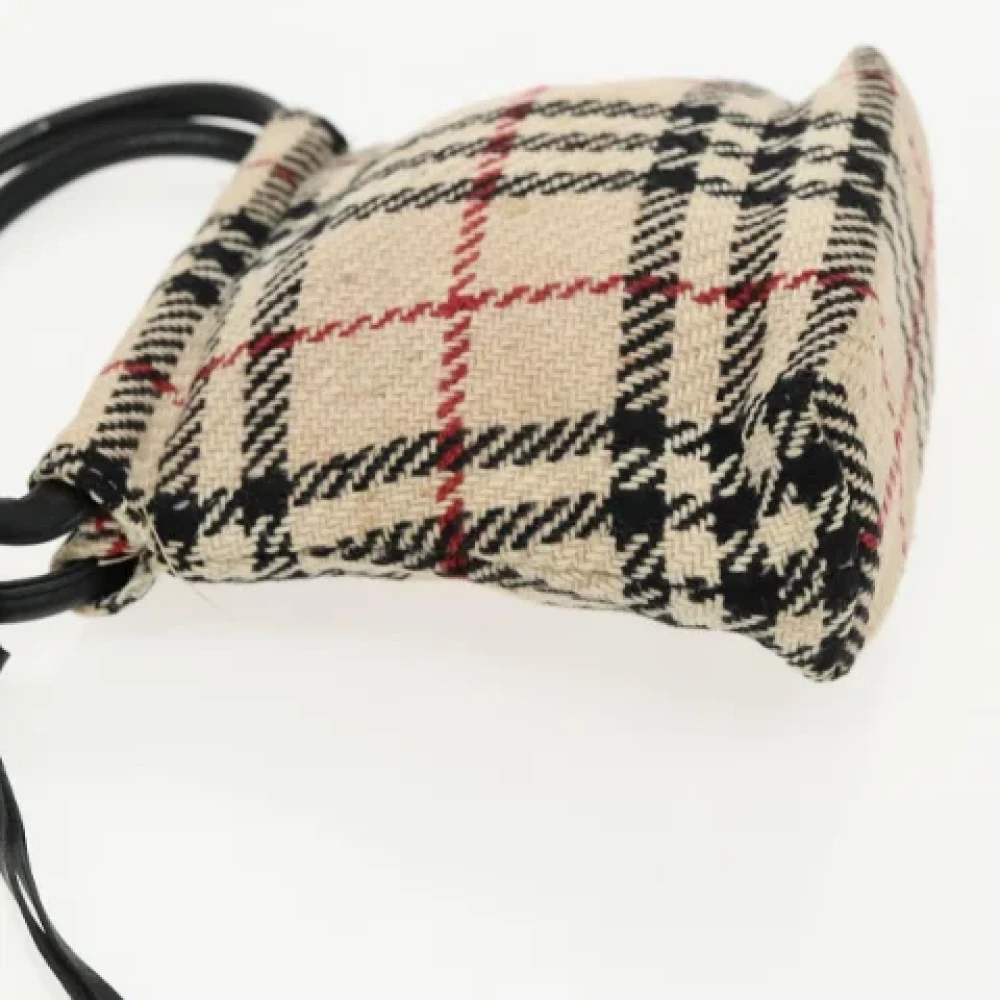 Burberry Vintage Pre-owned Canvas handbags Beige Dames