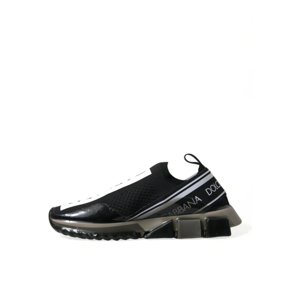 Dolce & Gabbana Men's Black Portofino Slip-On Sneakers