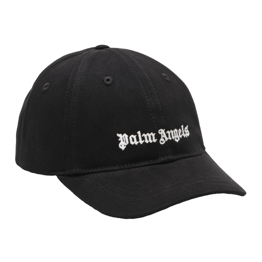 Palm Angels Boys Black Hats & Caps, M, Logo Baseball Cap