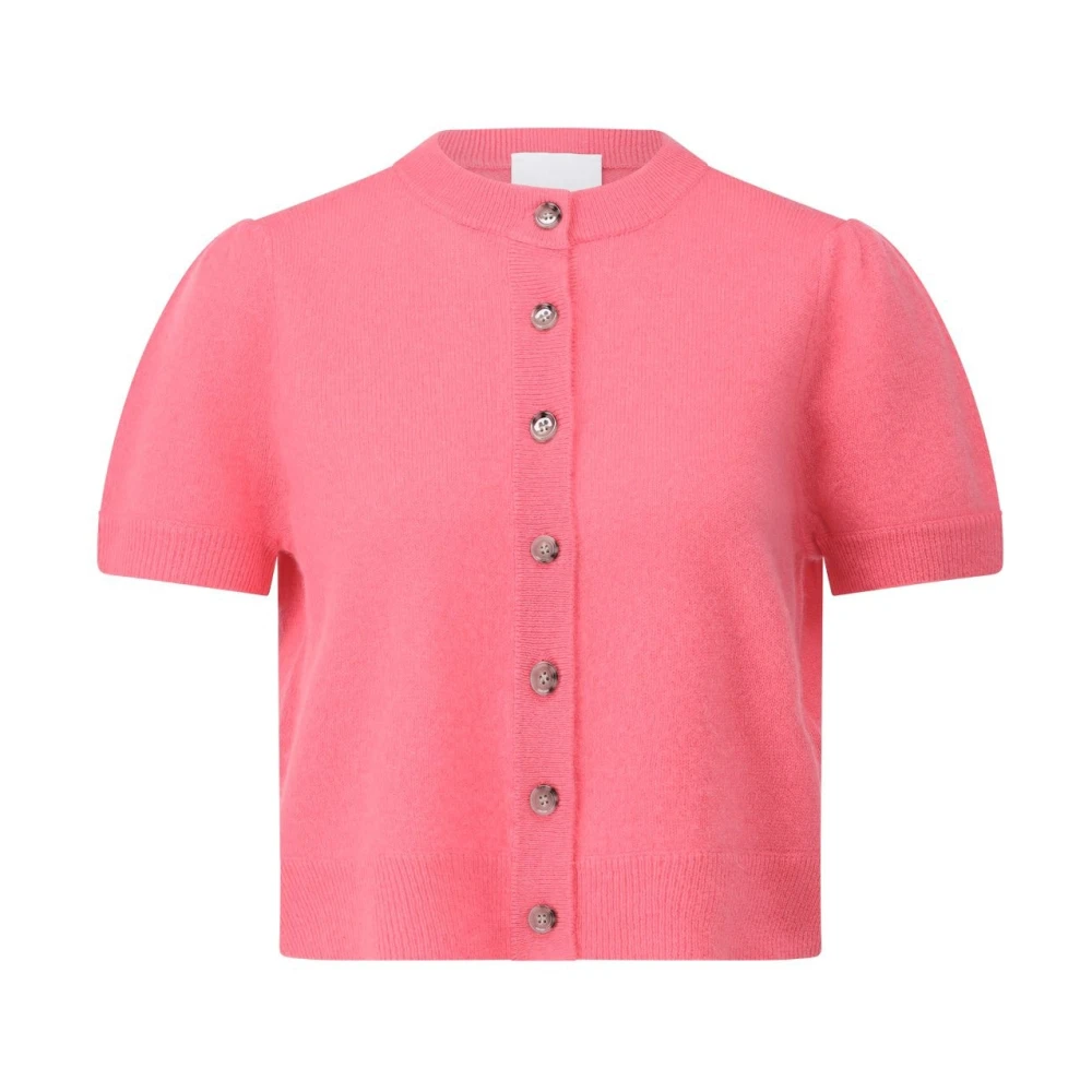 Allude Kasjmier Vest met Pofmouwen Pink Dames