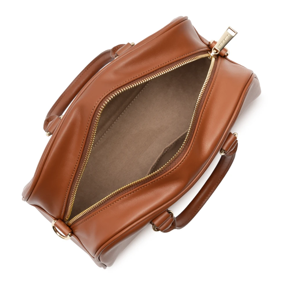 Lancaster Ritssluiting Bowling Handtas M Donna Bow Brown Dames