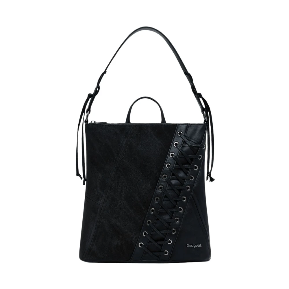 Desigual Femme Noir Sacs, Taille: One Size Sac À Dos Mini Patch