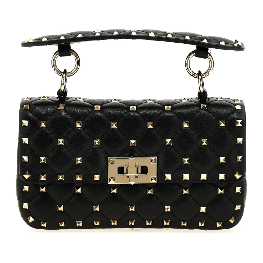 Valentino Garavani Women's Black Small Nappa Rockstud Spike Bag