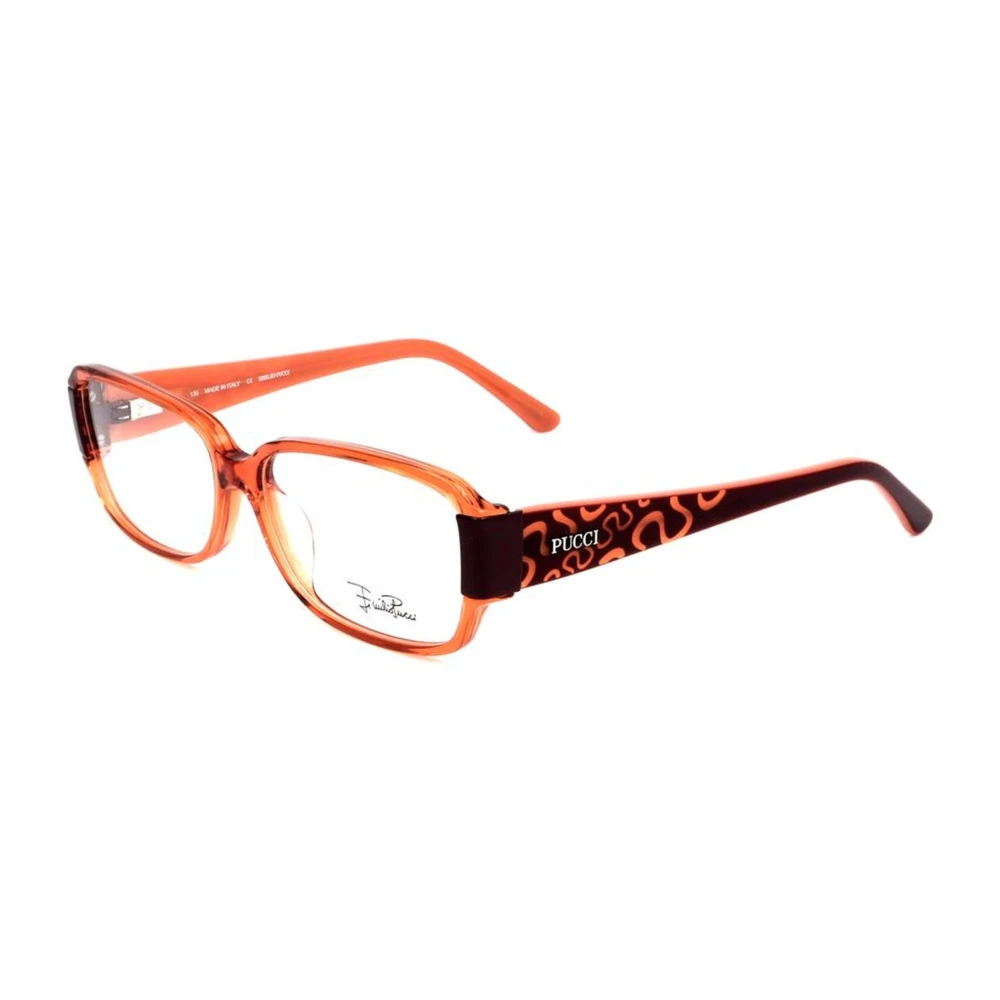 EMILIO PUCCI Oranje Plastic Frames met Wijzerplaat voor Vrouwen Orange Dames