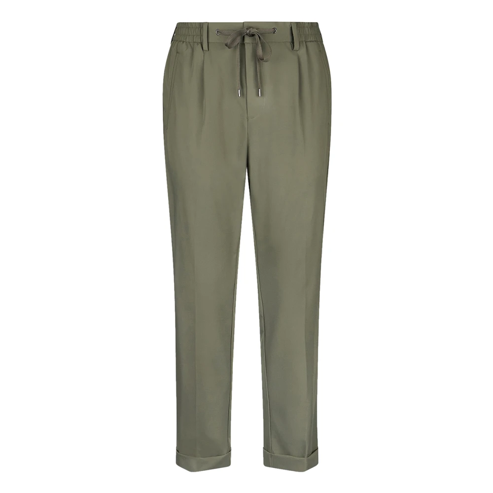 Liu Jo Mannelijk Groente Groene Jogger Broek Met Elastische Tailleband