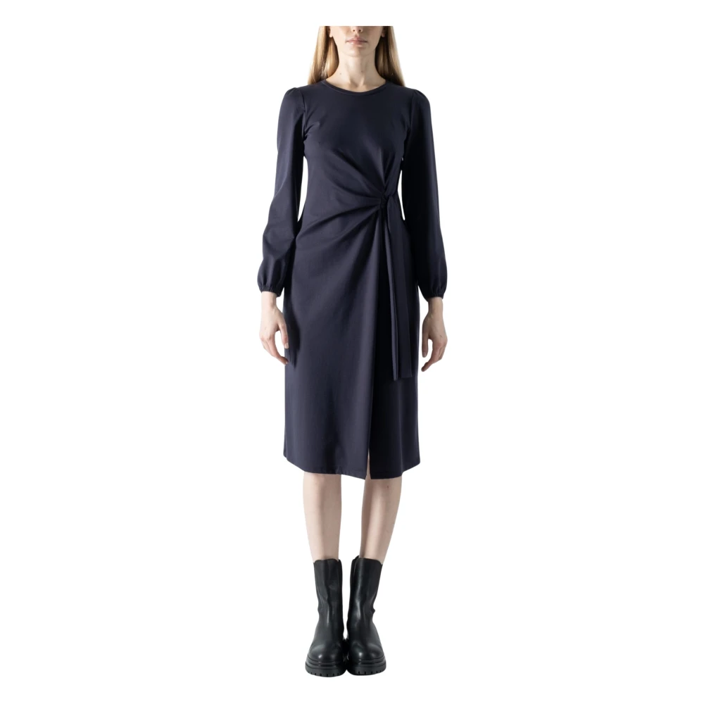 Max Mara Weekend Elegante Midi Jurk met Strikdetail Blue Dames