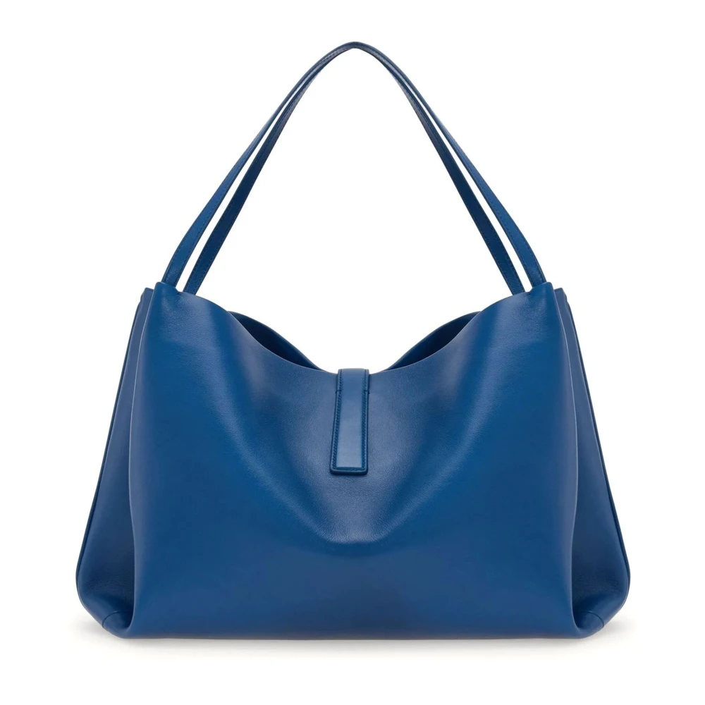 Salvatore Ferragamo Blauwe Tote Tas met Gancini Gesp Blue Dames
