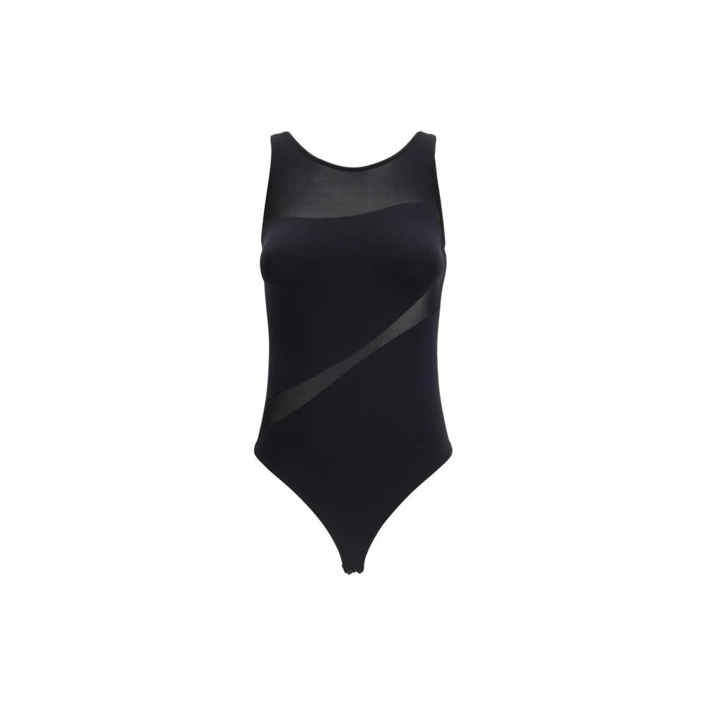 Wolford Women's Black Polyamide Bodysuit With Long Sleeves - Full-Body - S - Tops