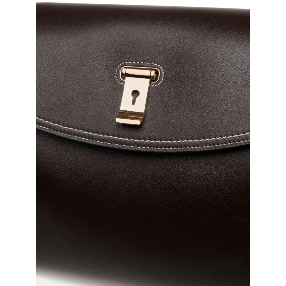 Bally Koffiebruine Top Handvat Schoudertas Brown Dames