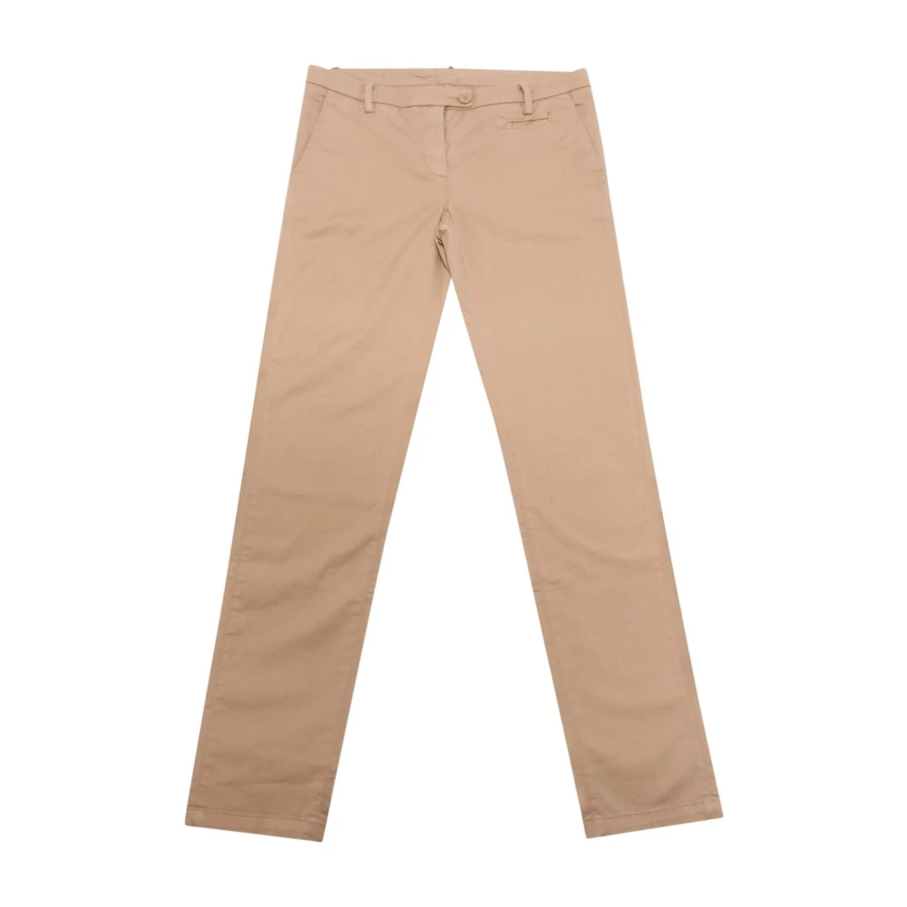 Dondup Beige Trousers, Female, 12 Y, Pantalone Cotton Trousers