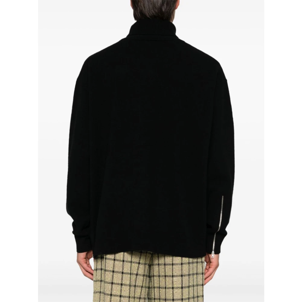 Dries Van Noten Wollen Coltrui met Zijrits Black Heren