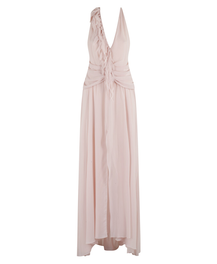 robe-rose-en-georgette-a-franges
