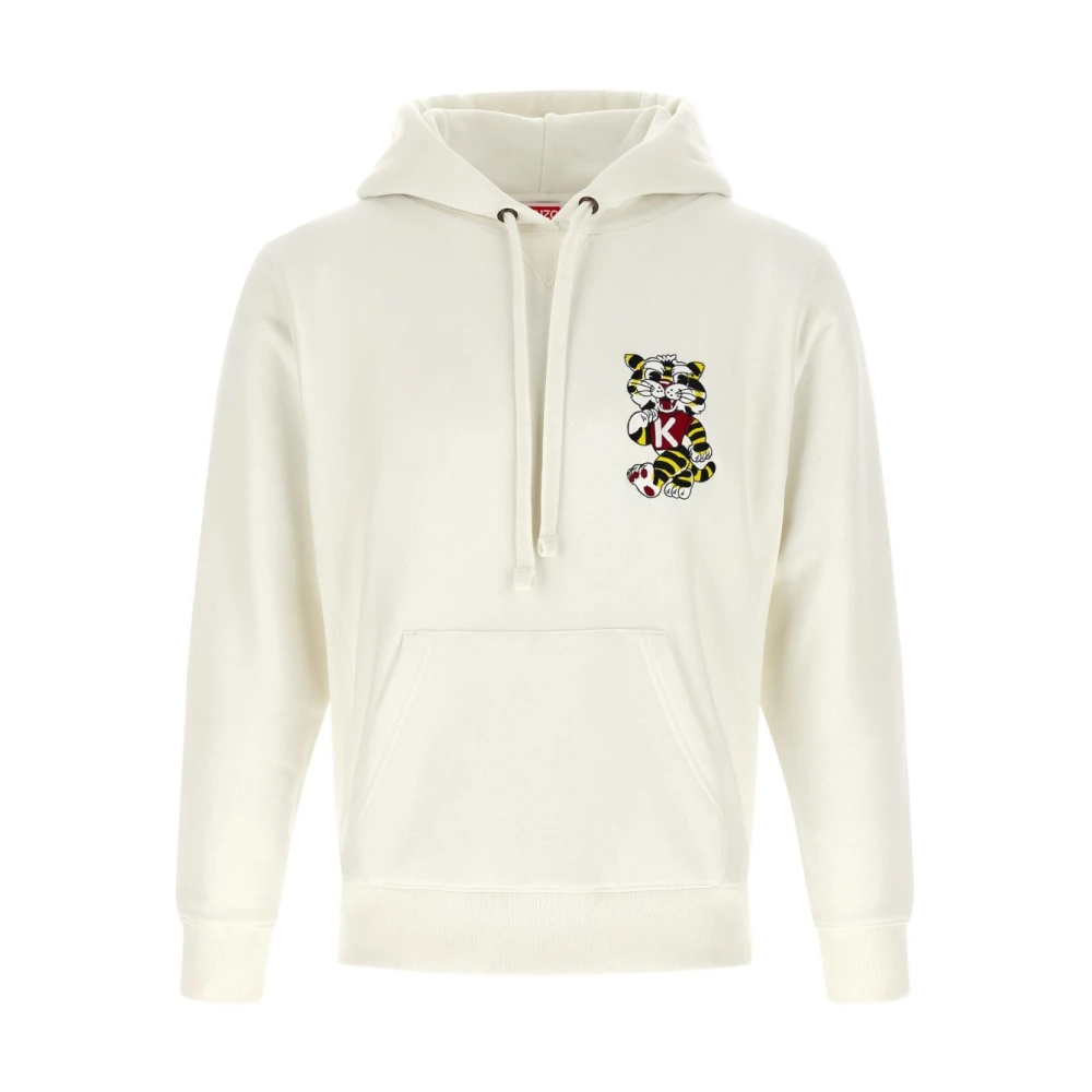 Kenzo Beige Wild Tiger Embroidered Hoodie - Female - Hoodies - M - Sweatshirts & Hoodies