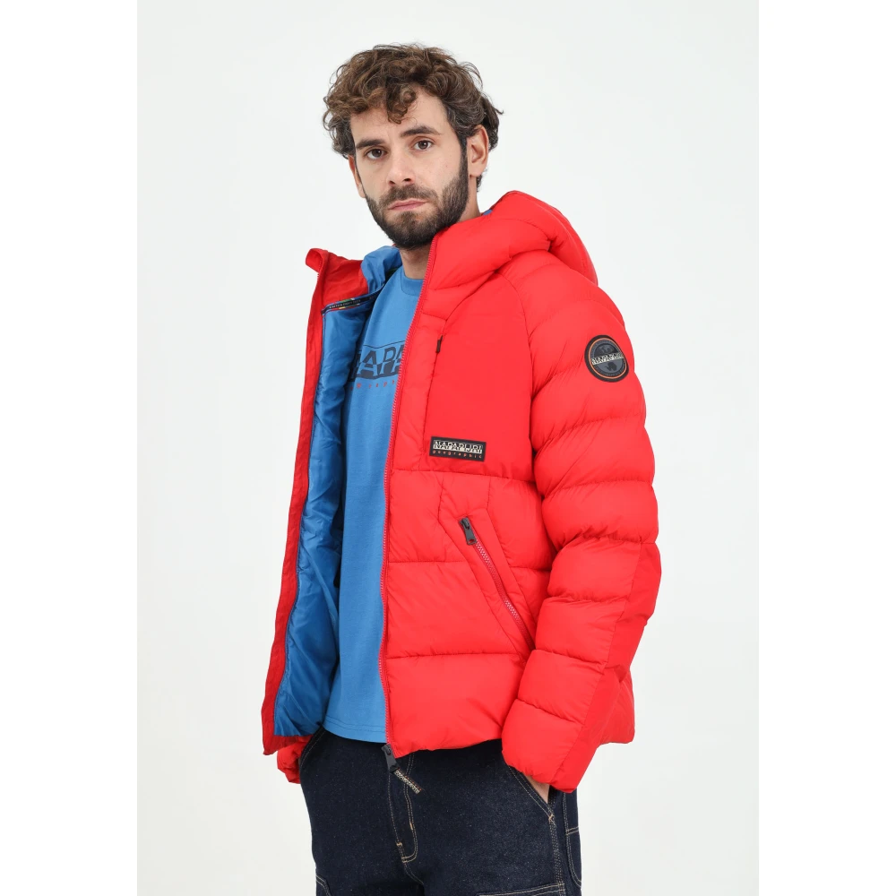 Napapijri Rode Gewatteerde Jas Mannen Winter Red Heren