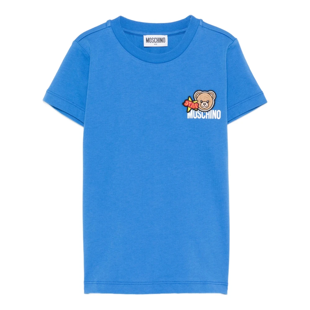 Moschino Women's Blue Teddy Bear Cotton Jersey T-Shirt