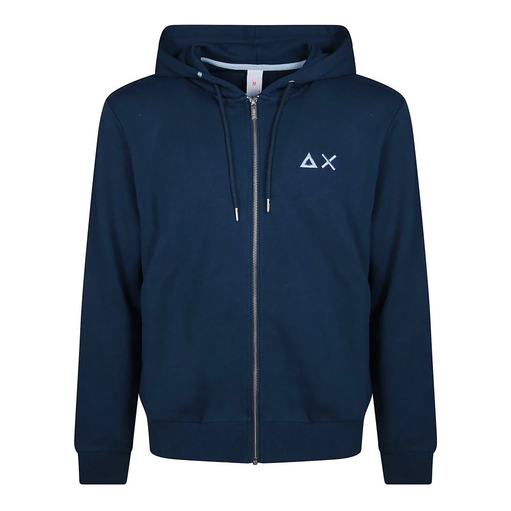 Sun68 Stijlvolle Zip Hoodie Blue Heren