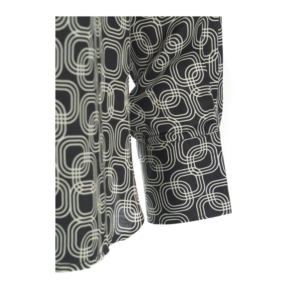 Robert Friedman Stijlvolle Zwarte Blouse met Mooie Print Black Heren