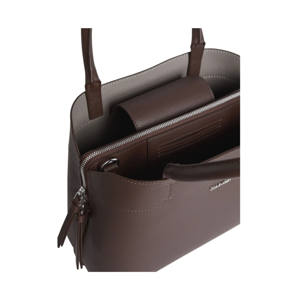 Calvin Klein Bruine Tote Tas voor Vrouwen Brown Dames