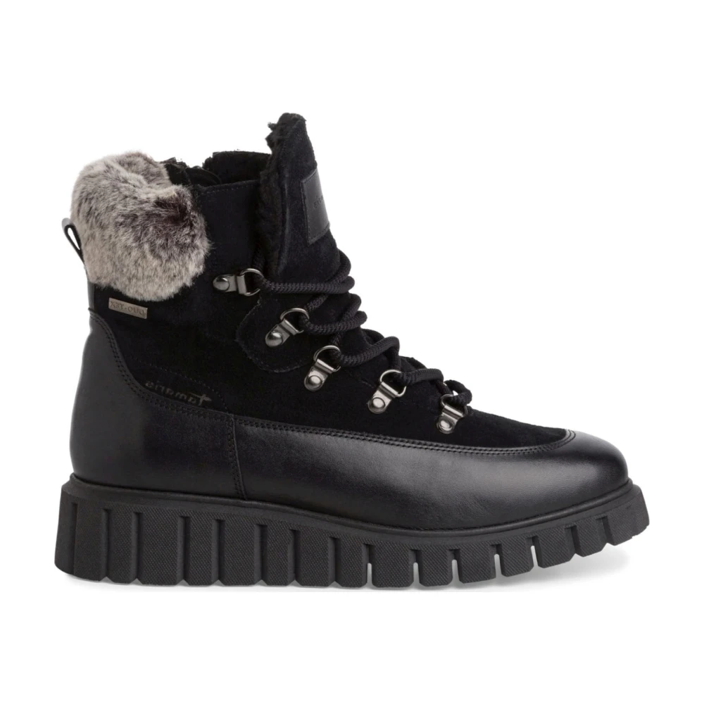 Tamaris Women's Black Lace Ankle Boots - Winter Boots - 6 Uk - Shoes