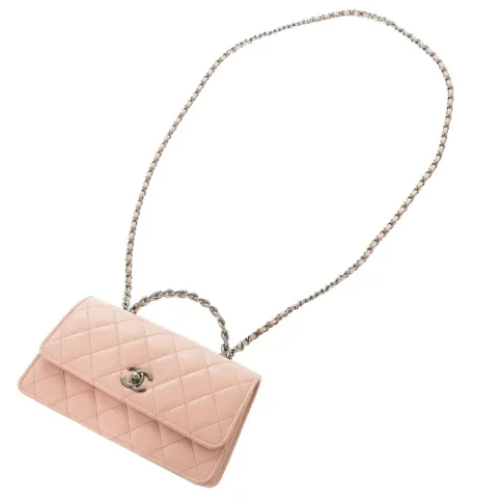Chanel Vintage Pre-owned Leather handbags Pink Dames