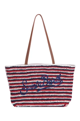 Crochet Striped Tote