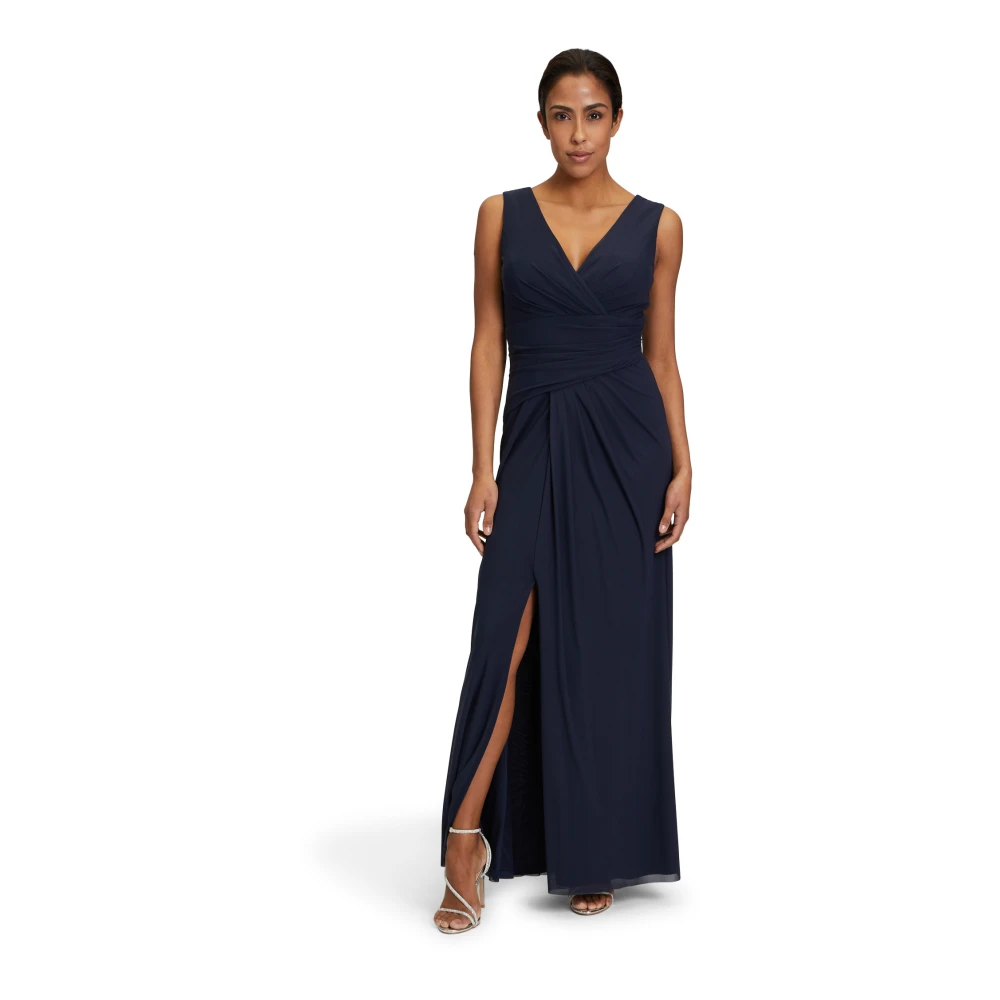 Vera Mont Elegant V-Neck Evening Dress Red Dames
