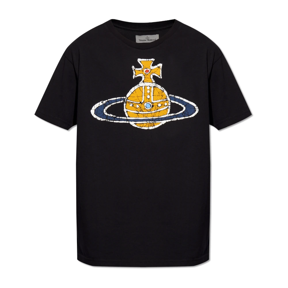 Vivienne Westwood T-shirt met vervormd Orb-logo Black