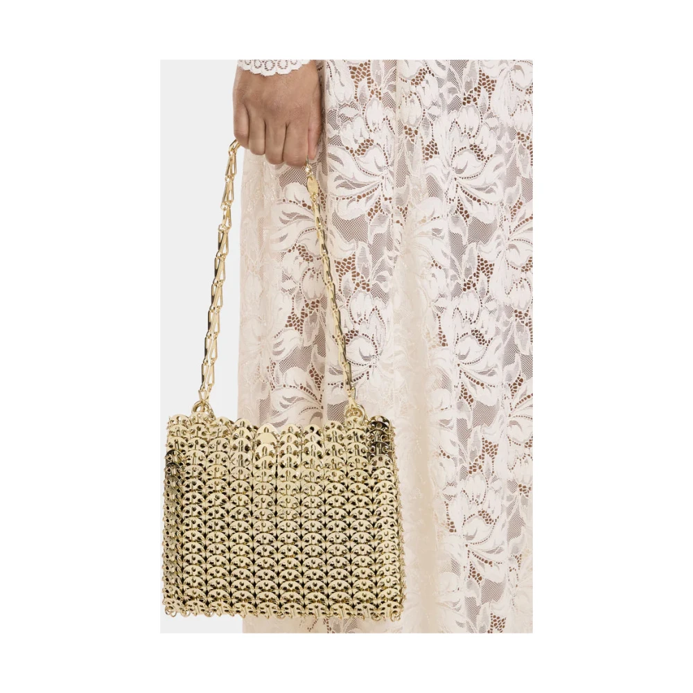 Paco Rabanne Licht Goud 1969 Clutch Tas Beige Dames