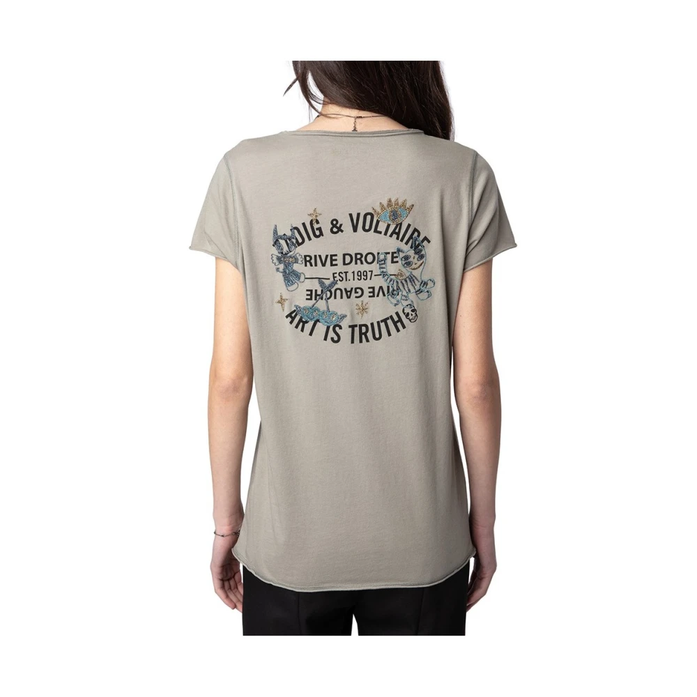 Zadig & Voltaire Stijlvol T-shirt voor vrouwen Gray Dames