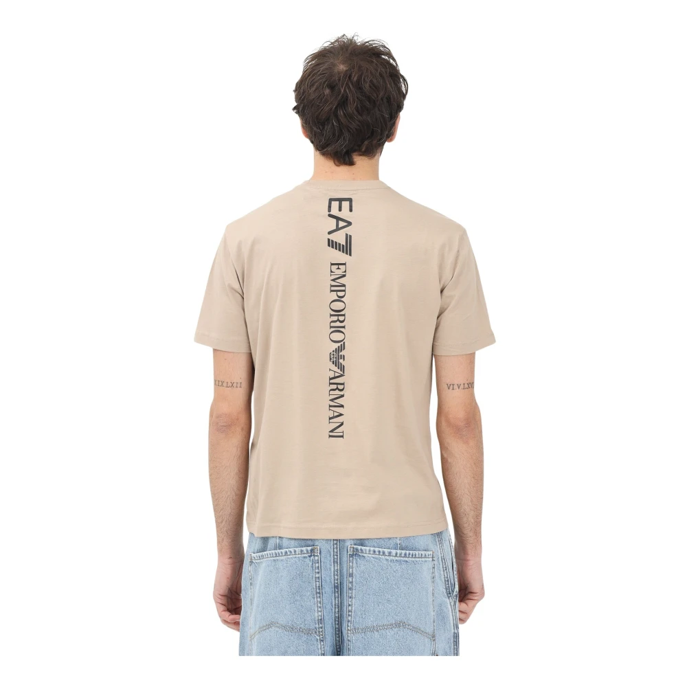 Emporio Armani EA7 Beige T-shirt met korte mouwen voor heren Beige Heren