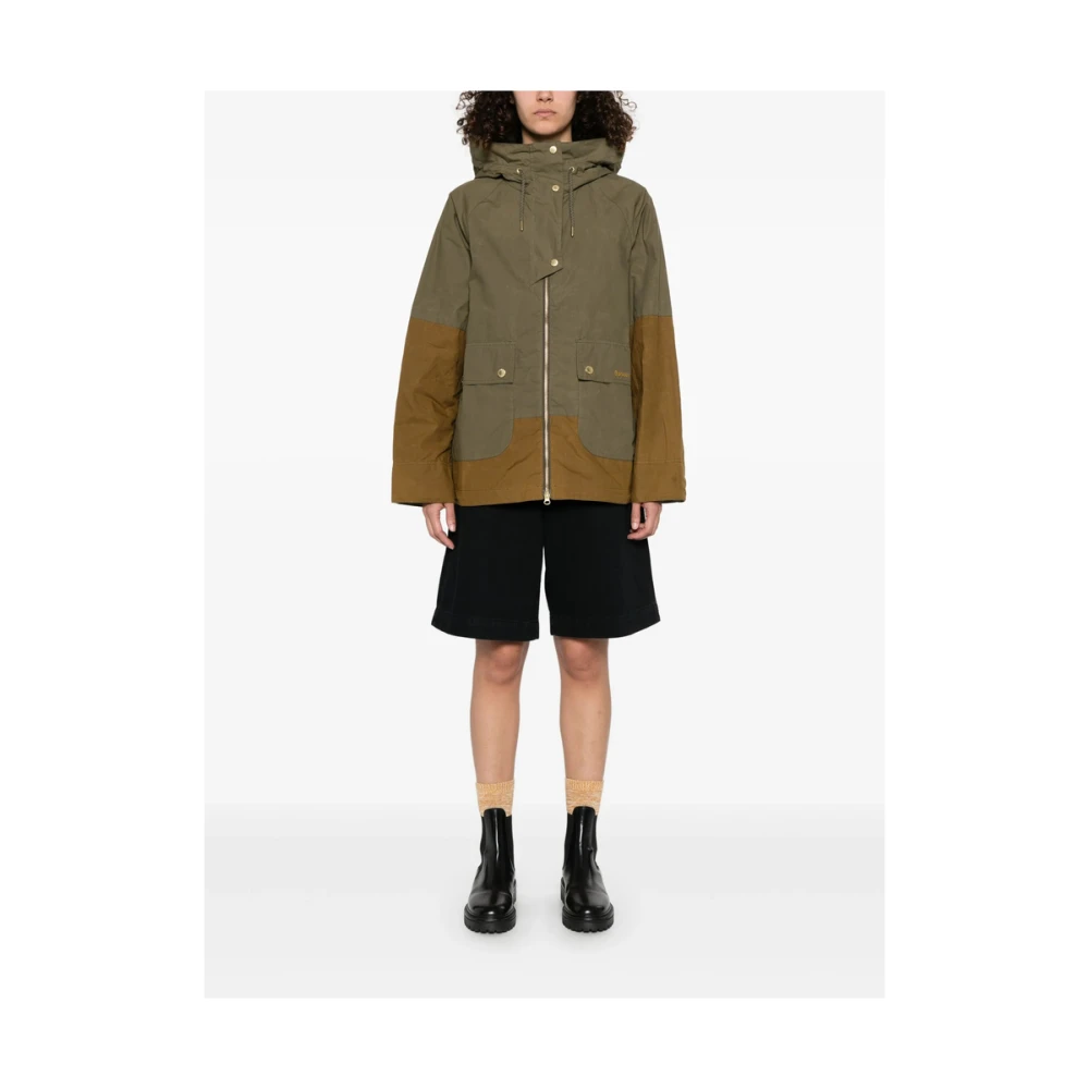 Barbour Groene Hoodie met Rits Green Dames