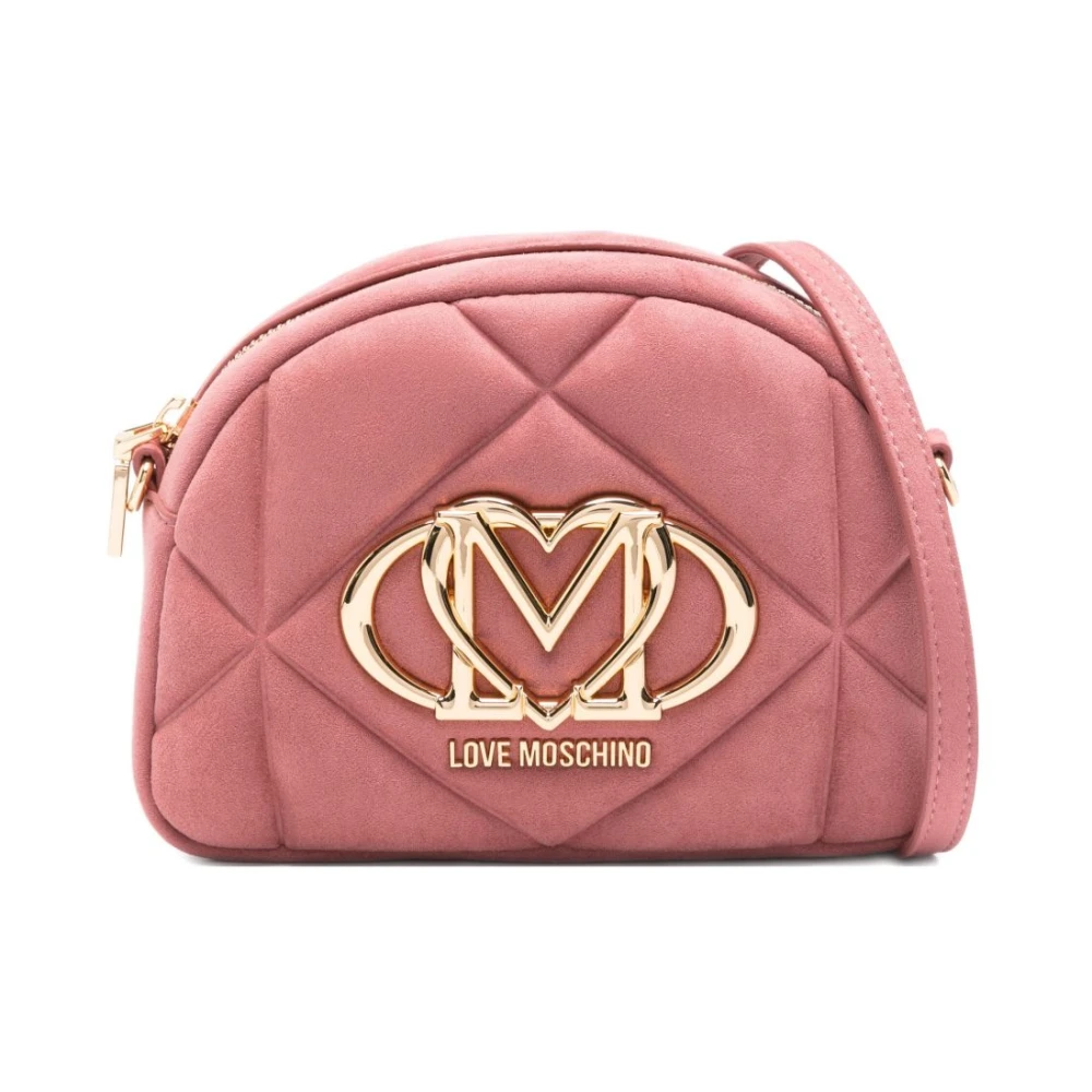 Love Moschino Vrouw Roze Tassen Dames, One Size, Polyester, Schoudertas Stijlvol Ontwerp