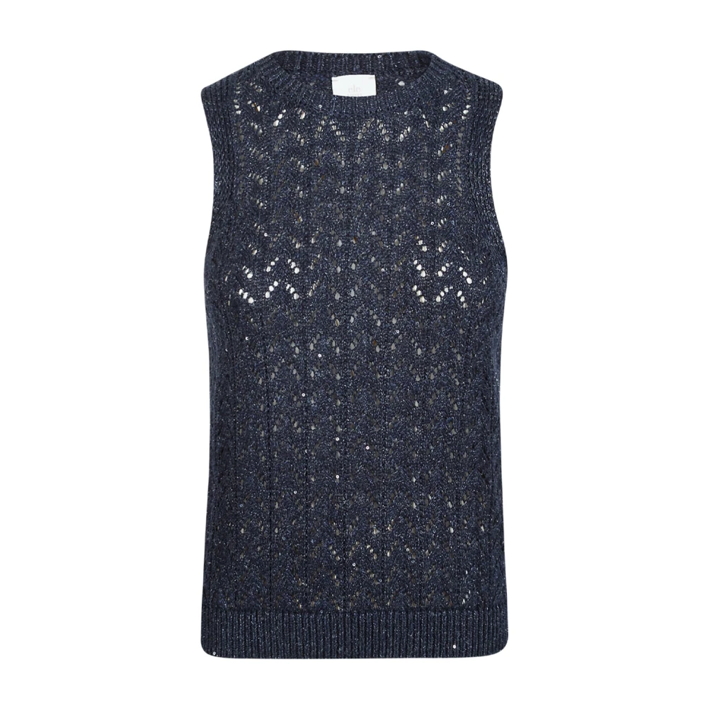 Eleventy Donna Blu Maglie, M, New,