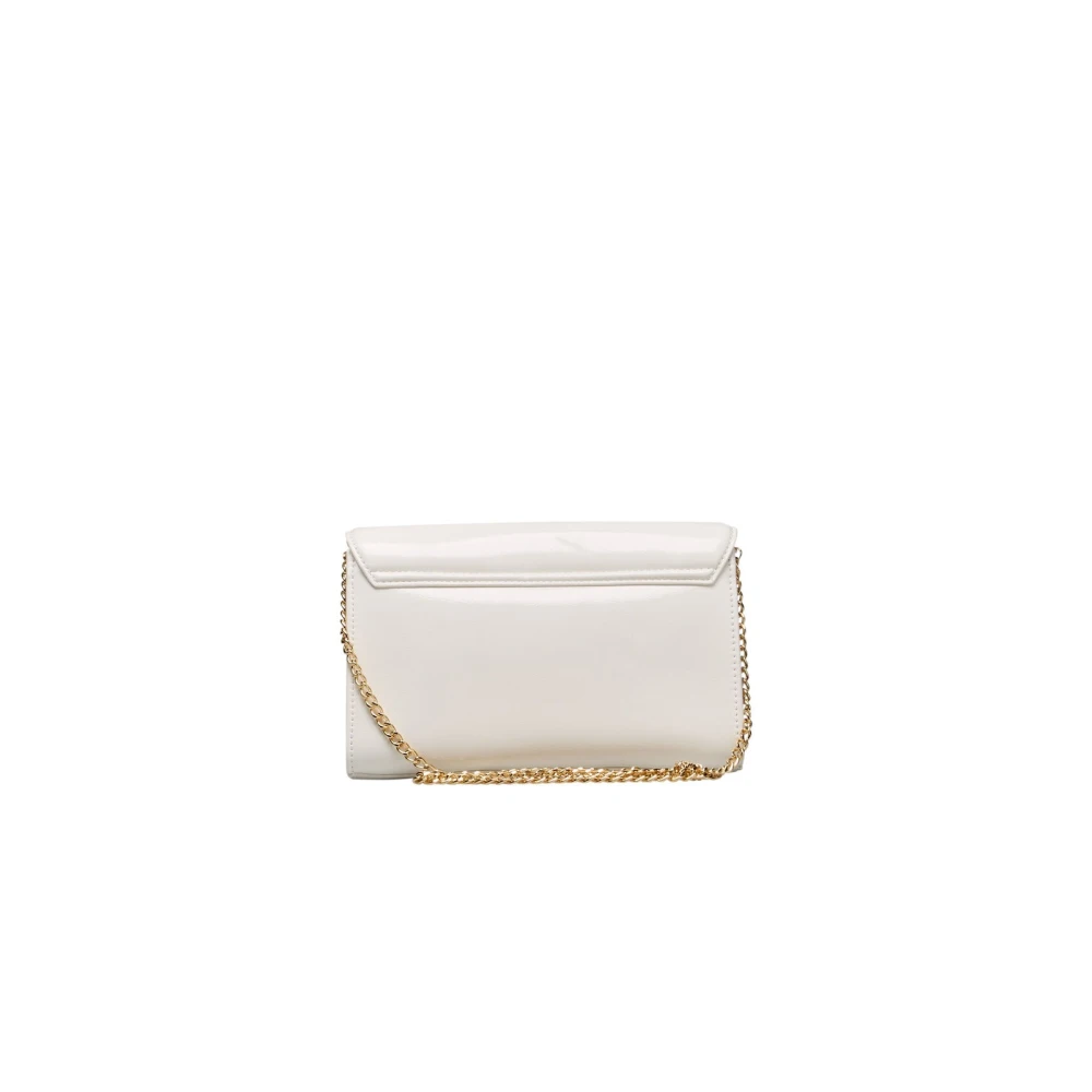 Love Moschino Crossbody Chain Tas met Logo Voorkant White Dames