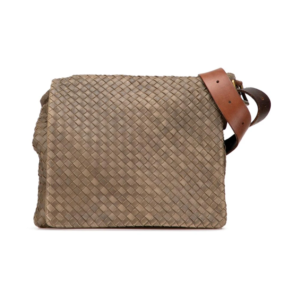 Bottega Veneta Vintage Women's Brown Pre-Owned Woven Leather Bag