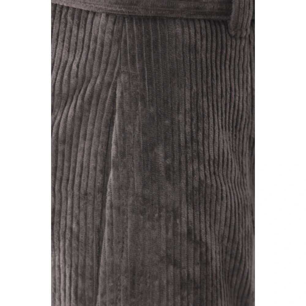 BRUNELLO CUCINELLI Wijde Pijp Fluwelen Broek Gray Dames