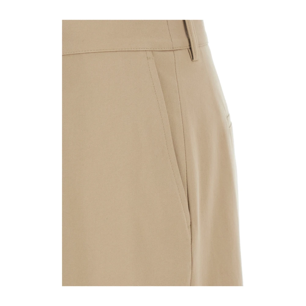 Msgm Beige Bermuda Shorts met riemlussen Beige Dames