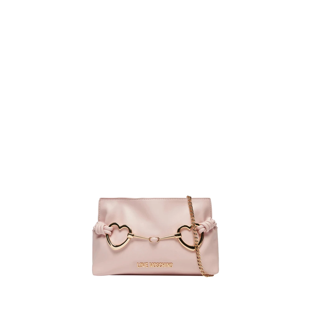 Moschino Chique Roze Schoudertas met Gouden Details Pink Dames