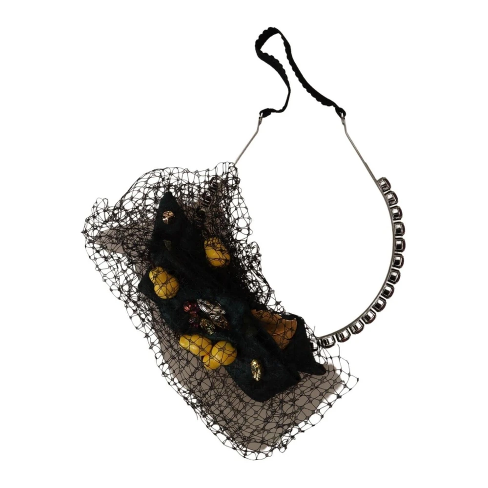 Dolce & Gabbana Women's Black Crystal Fruit Embellished Headband