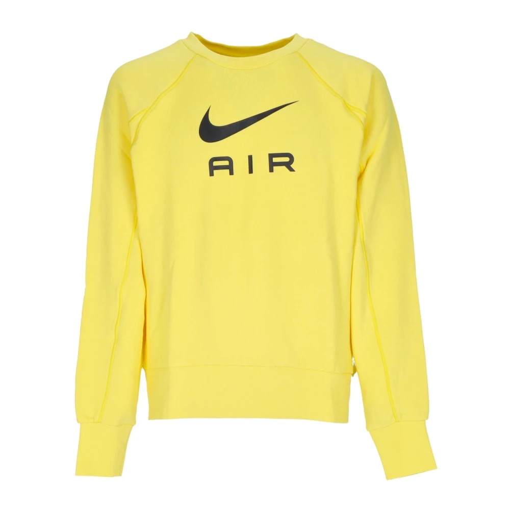 Nike Lichtgewicht Crewneck Sweatshirt Sportkleding Air French Terry Crew Yellow Heren