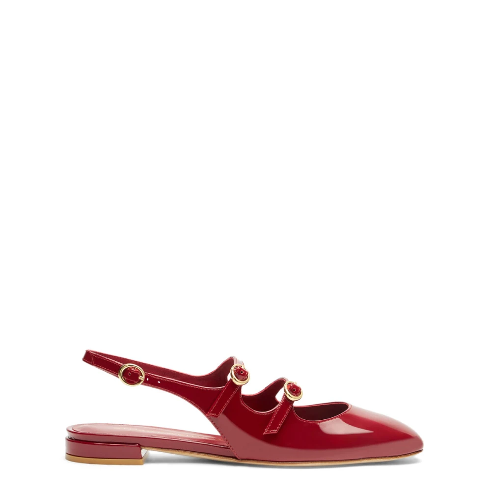 Stuart Weitzman Mary Jane Slingback Skor Red, Dam