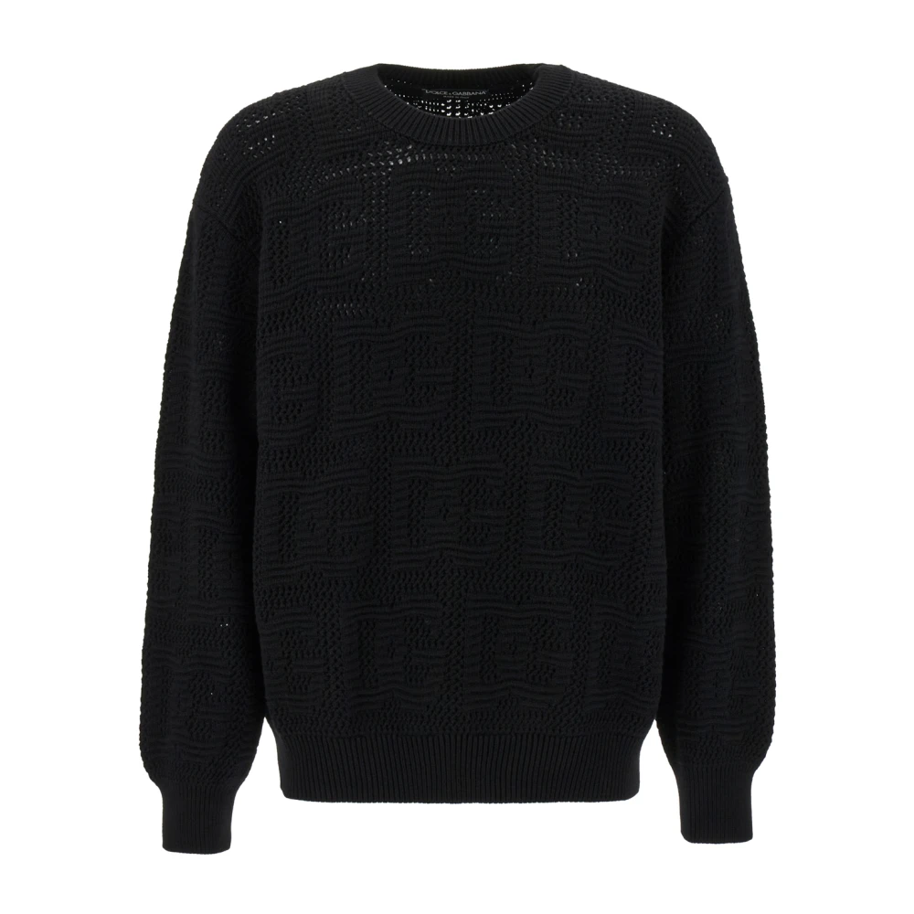 Dolce & Gabbana Stijlvolle Breigoed Collectie Black Heren