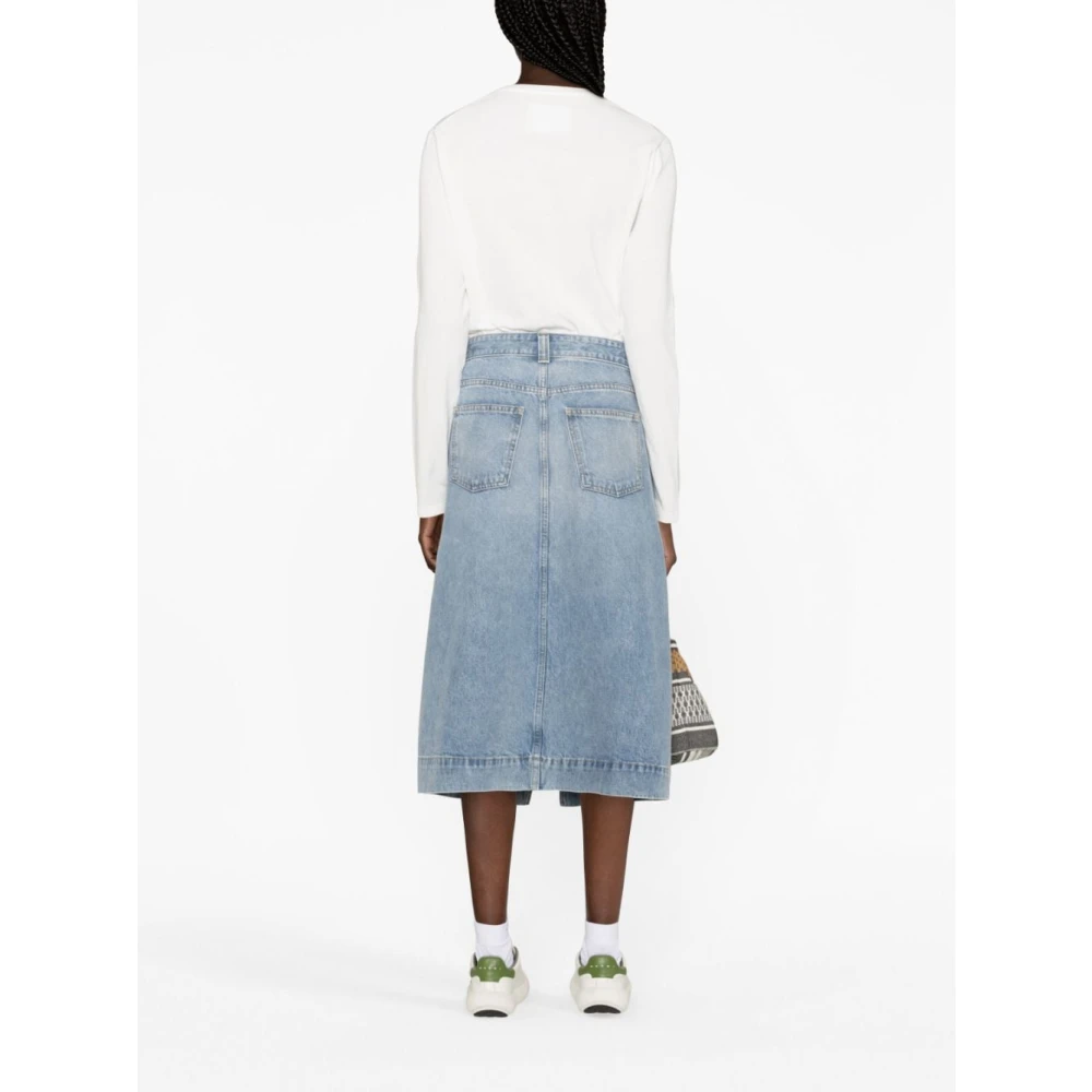 Jil Sander Logo Print Katoenen T-shirts en Polos White Dames