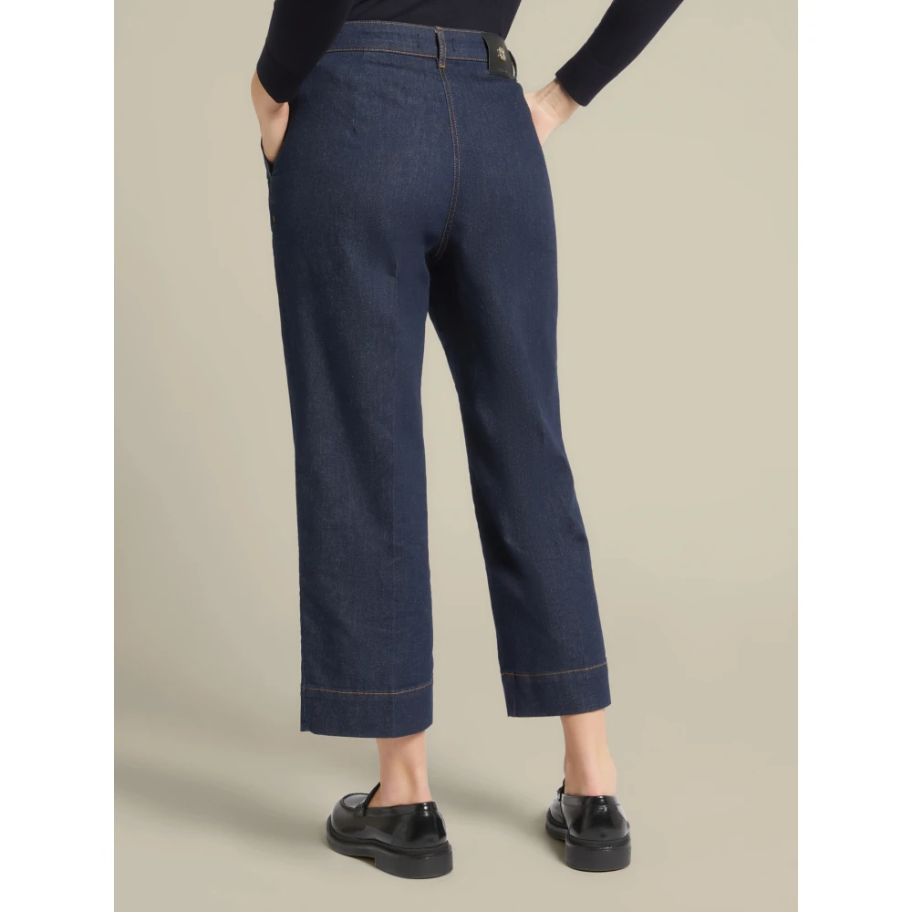 Elena Mirò Wide Trousers Blue Dames