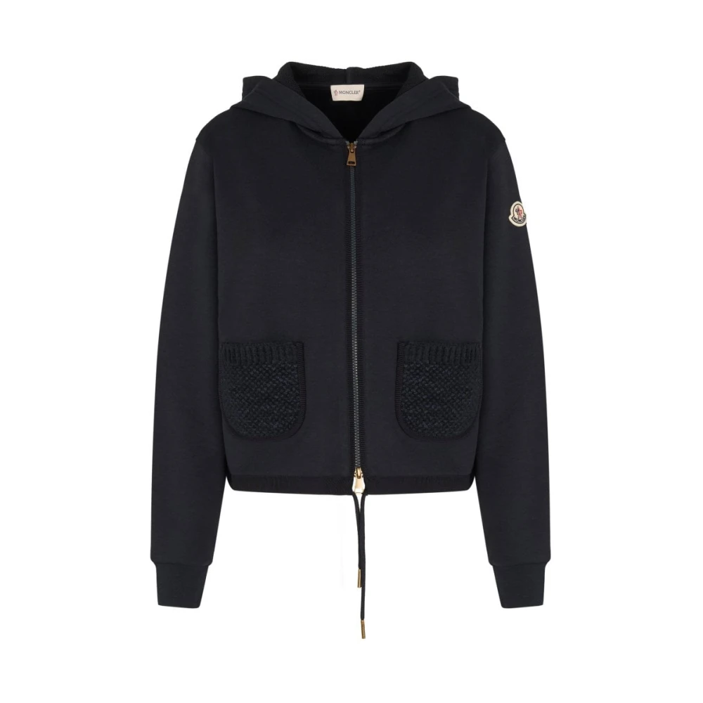 Moncler Blue Zip-Up Cardigan - Female - Zip-Throughs - S - Sweatshirts & Hoodies