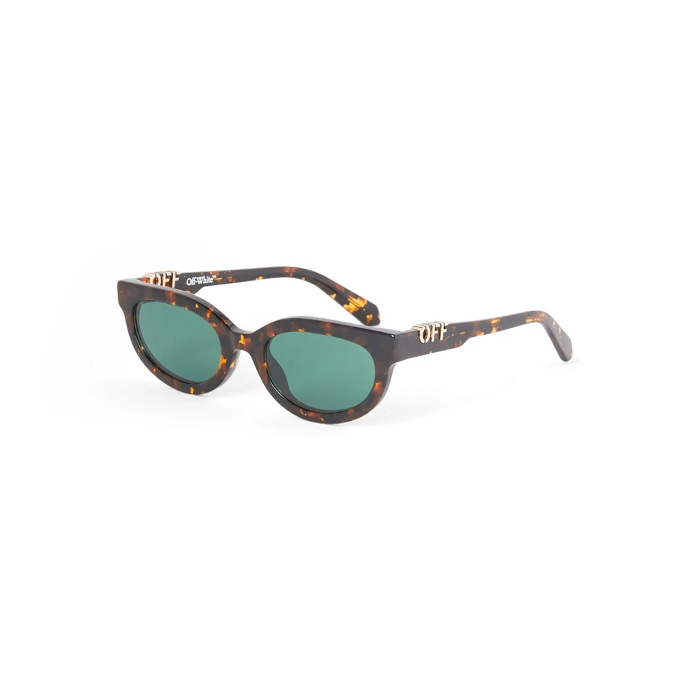 Off White Unisex Brown Sunglasses, One Size, Sparks Sunglasses In Havana/Green