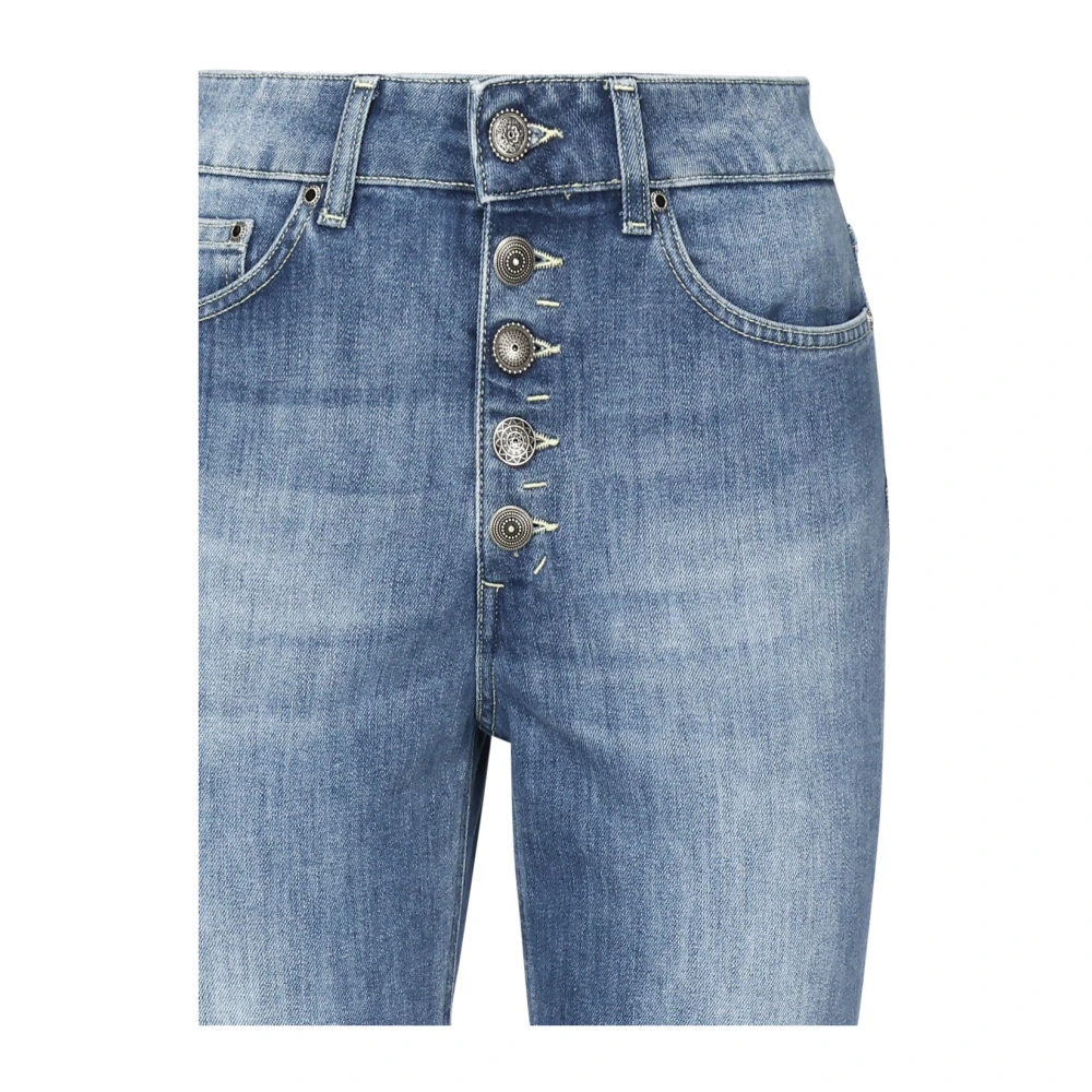 Dondup Blauwe Losse Pasvorm Enkel Jeans Blue Dames