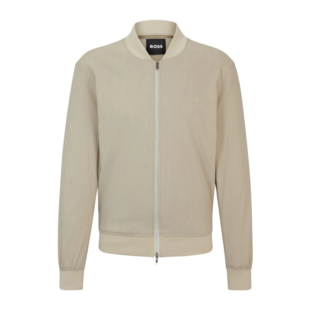 Hugo Boss Bruine Bomberjack met ritssluiting Beige Heren