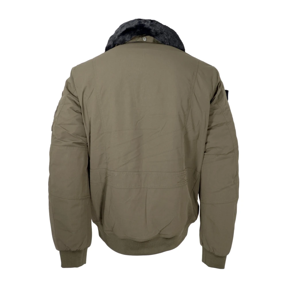 aeronautica militare Pilot Jack met Afneembare Kraag Green Heren